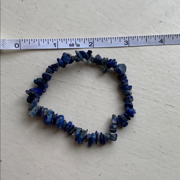 Tumbled Blue Agate Stretch Bracelet - Picture 3 of 3